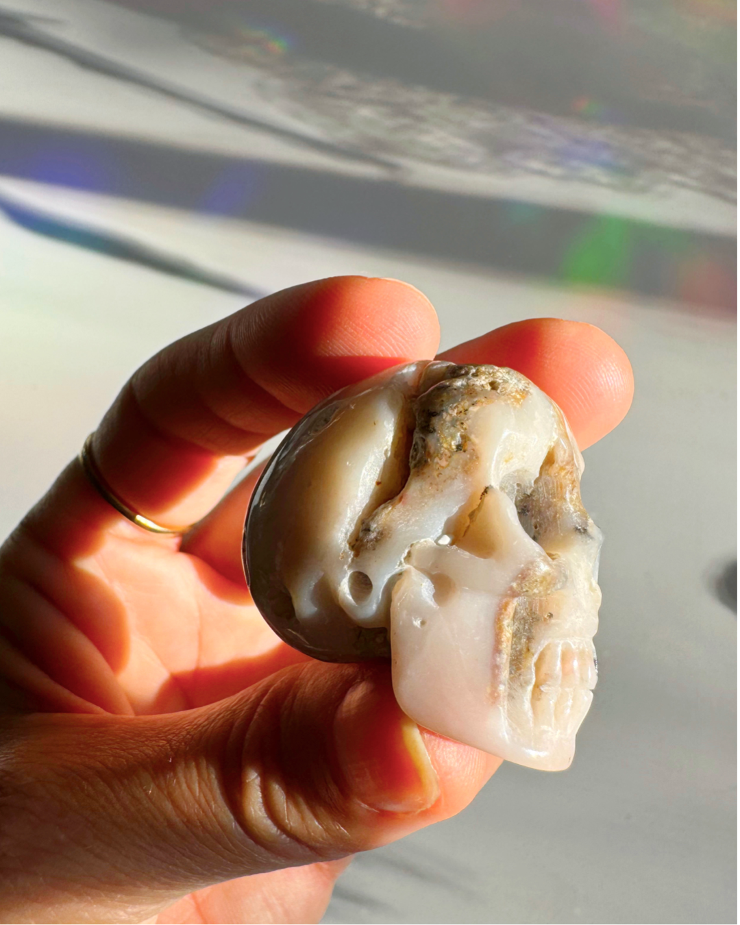 Pink Opal Skull - Baltic Mermaid