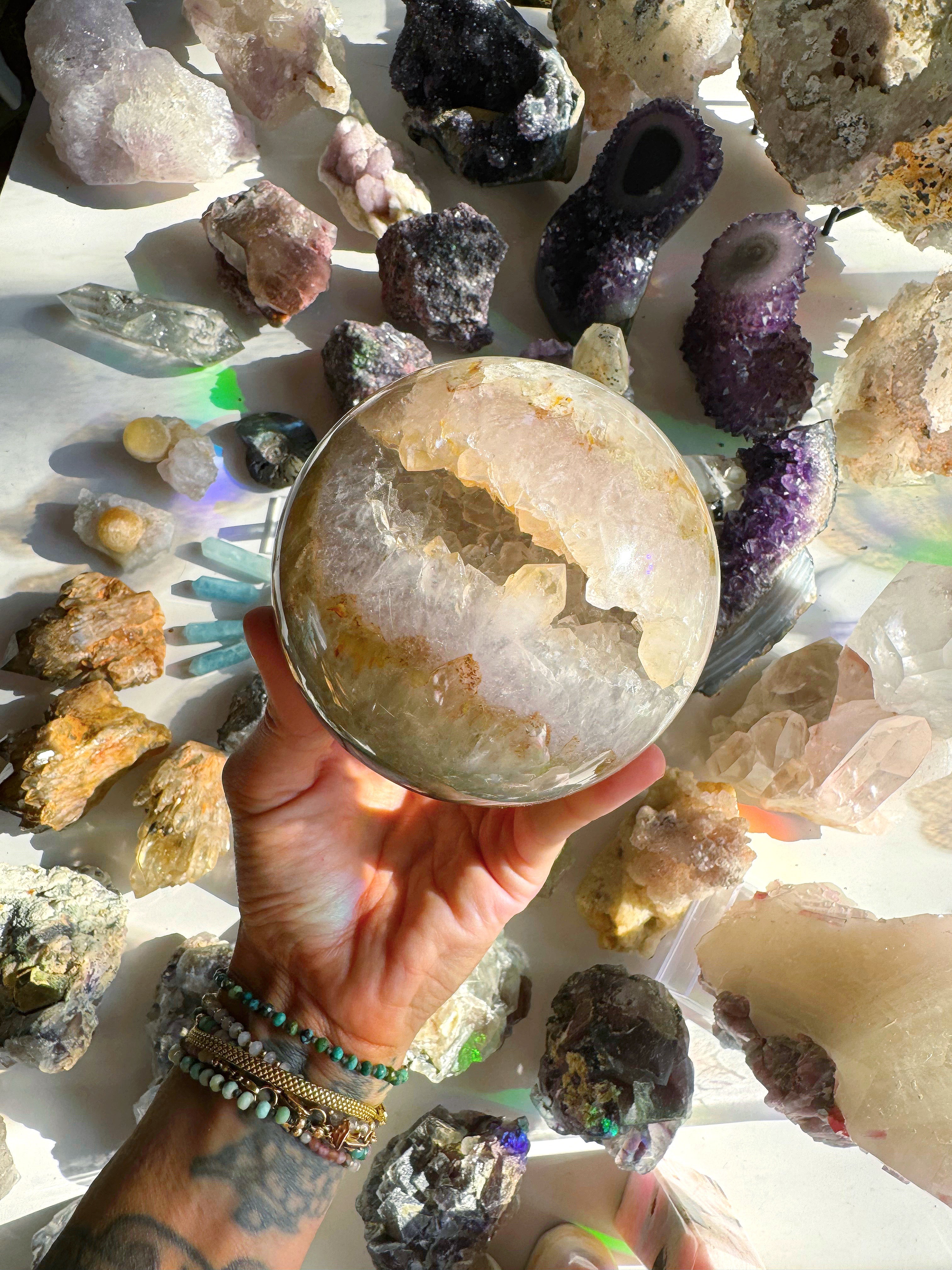 Amethyst Agate Sphere - Large - Baltic Mermaid