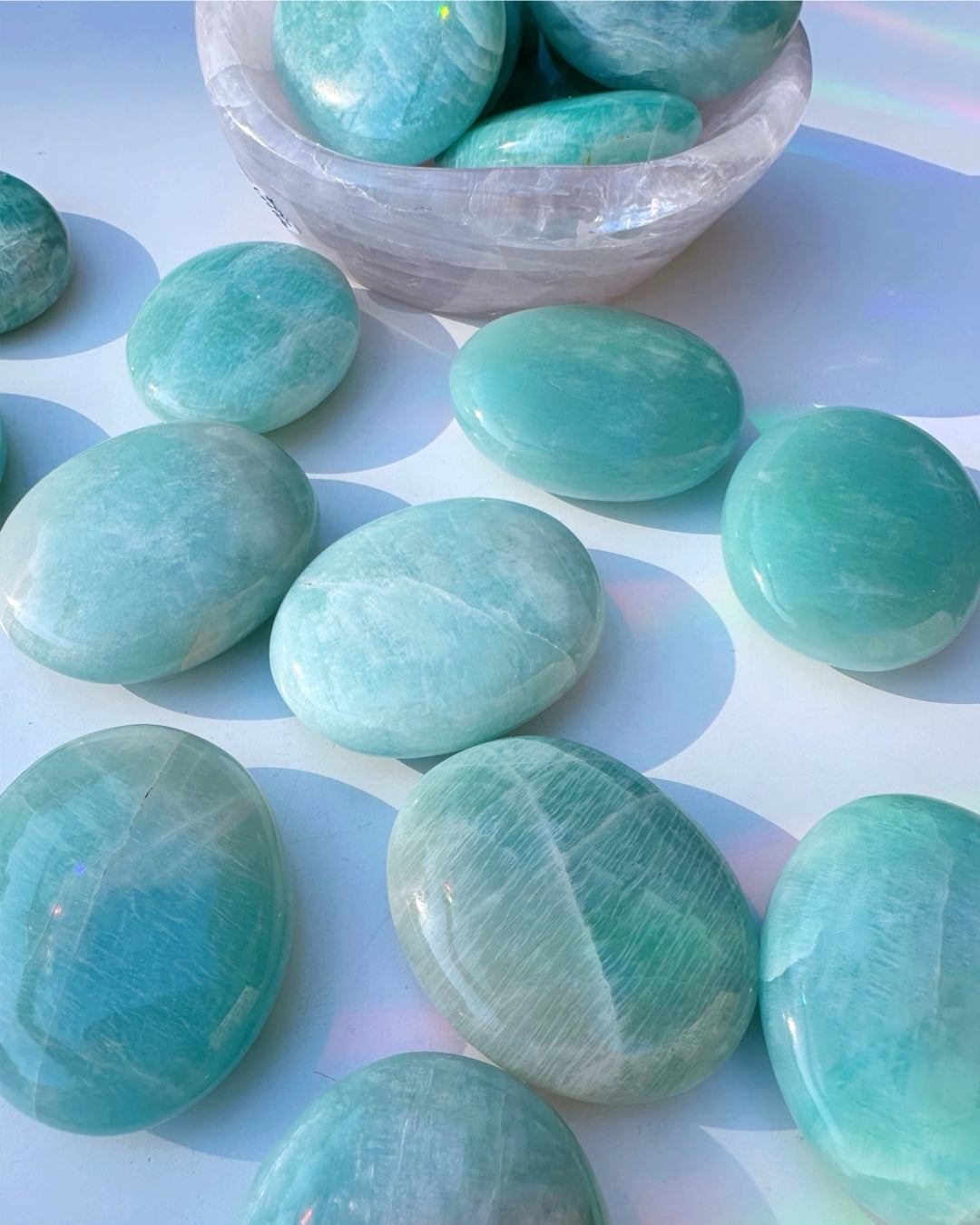 Amazonite Palm Stones