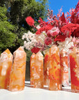 Carnelian Flower Agate Towers