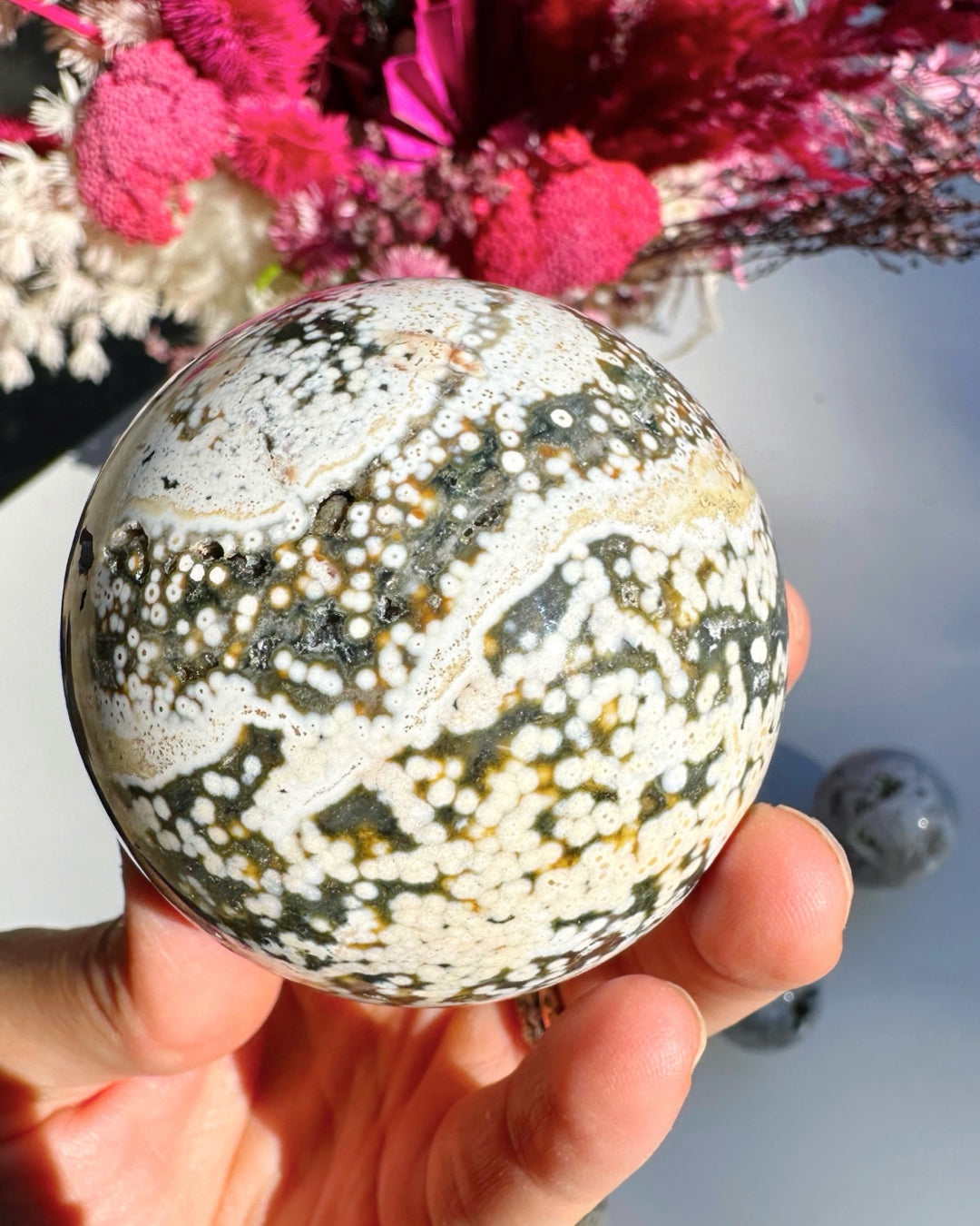 Ocean Jasper Sphere - Baltic Mermaid