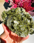 Epidote Quartz Cluster