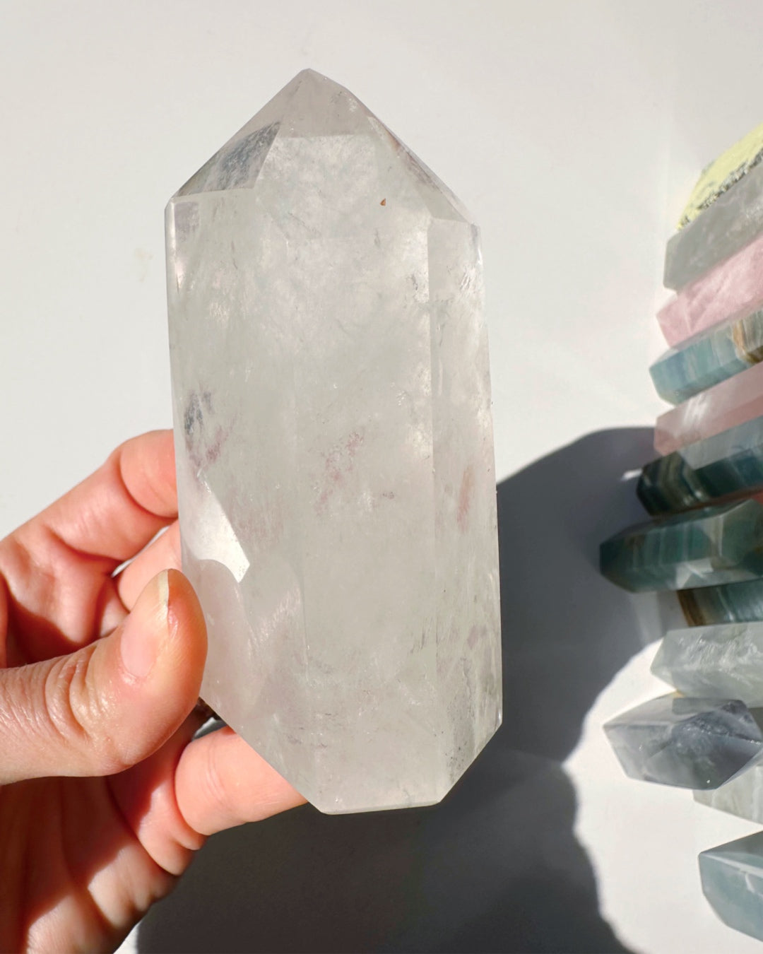 Clear Quartz Tower w/ Chlorite Inclusions - Baltic Mermaid