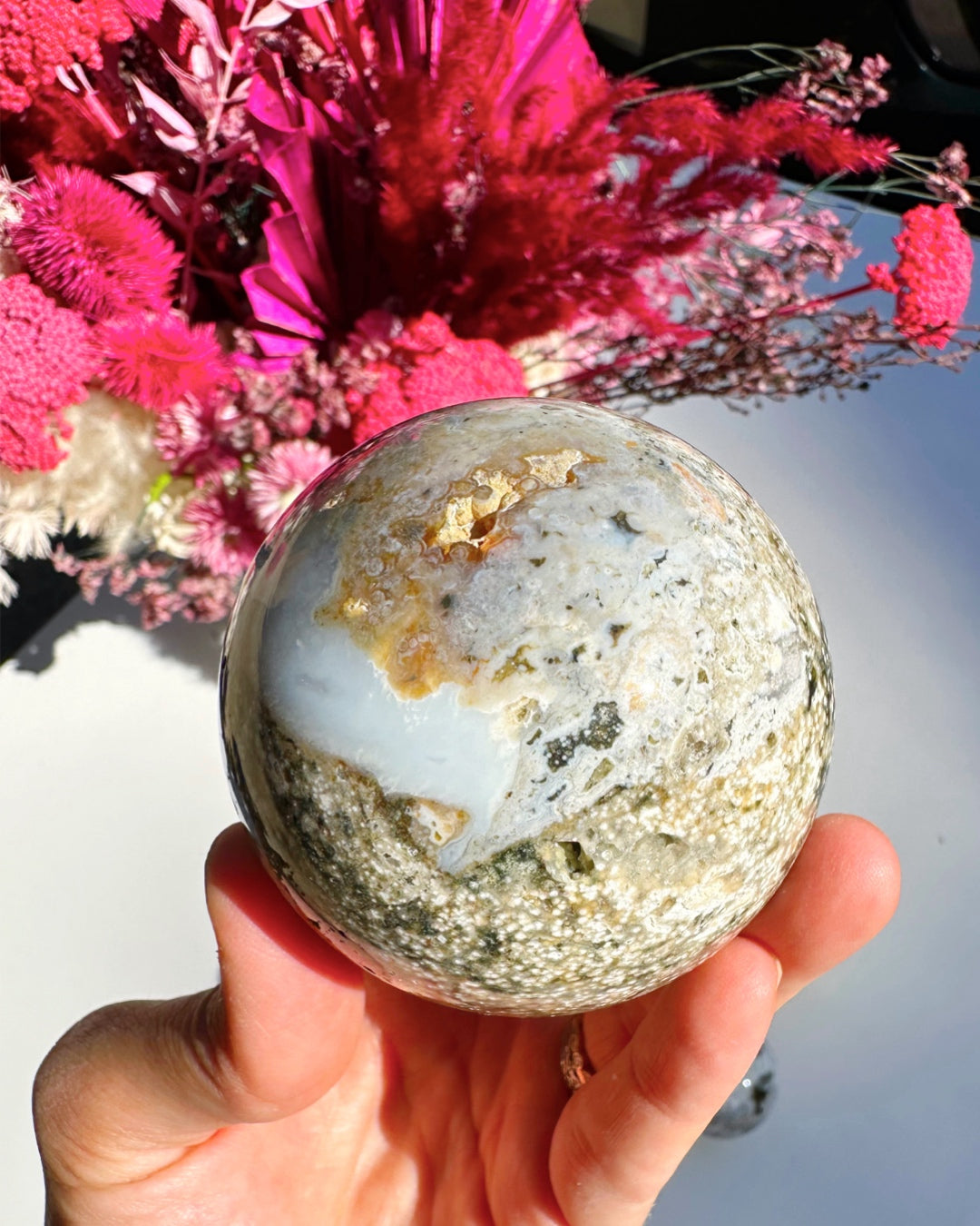 Ocean Jasper Sphere - Baltic Mermaid