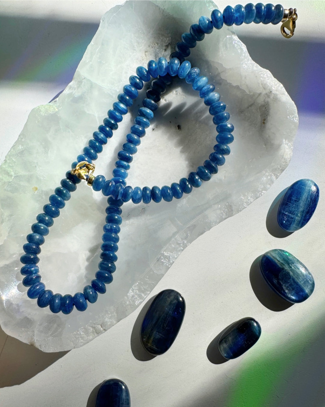 “Diana” - Blue Kyanite Gemstone Candy Necklace