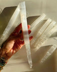 Selenite Icicle Ornaments - Set of 3