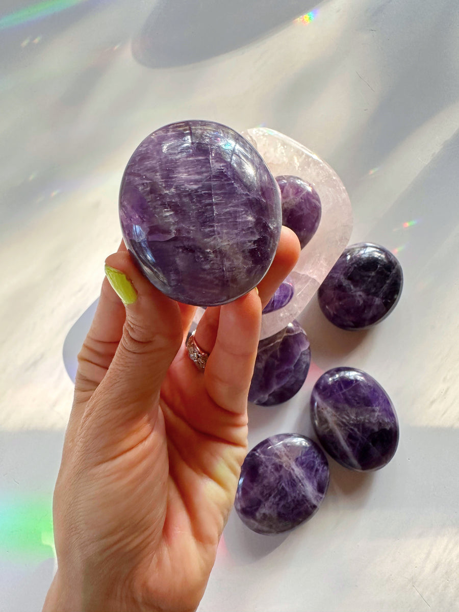 Amethyst Palm Stones from India