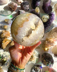 Amethyst Agate Sphere - Large