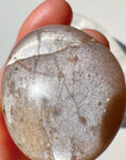 Sunstone & Peach Moonstone Palm Stone - Q