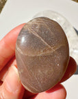 Sunstone & Peach Moonstone Palm Stone - O