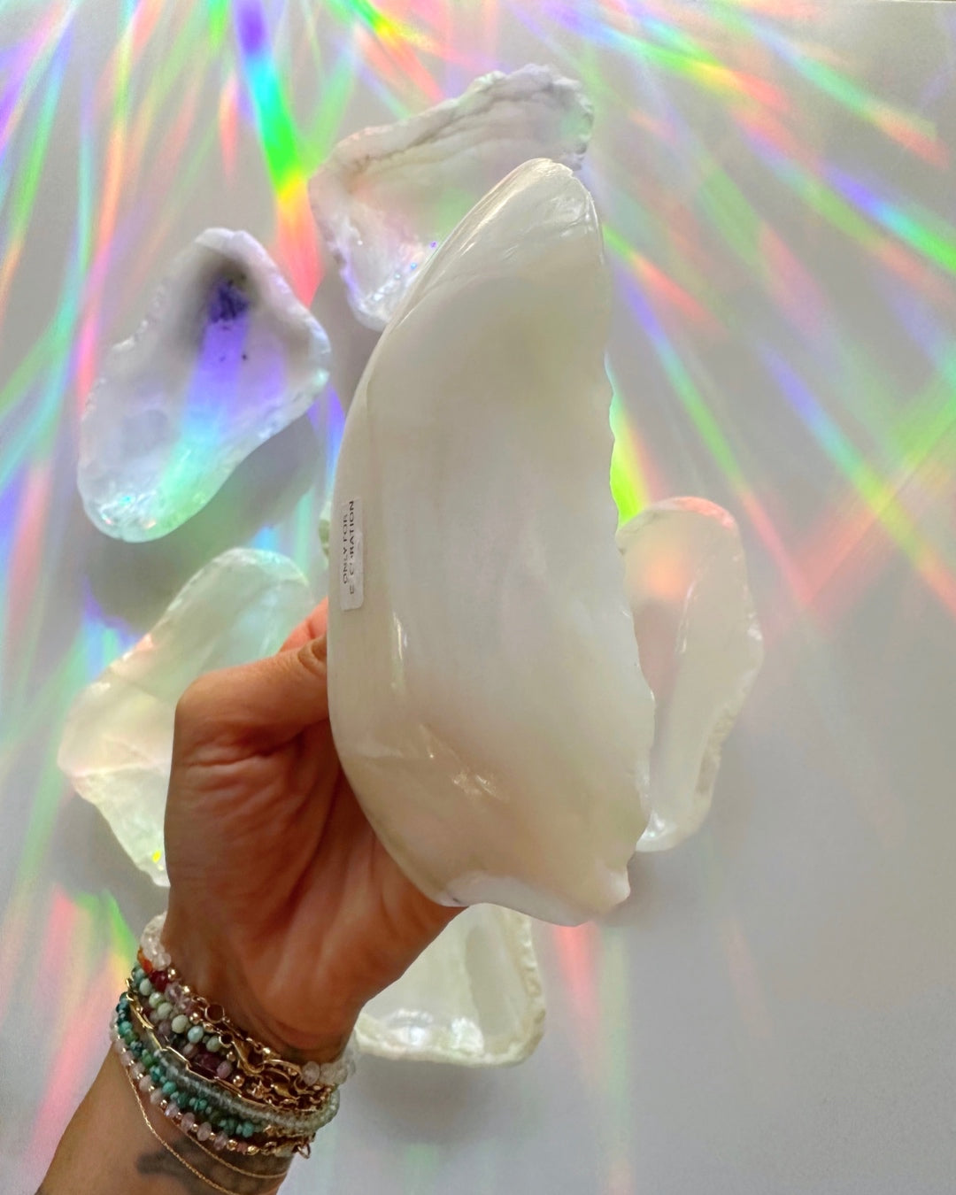 White Calcite Dish E - Baltic Mermaid