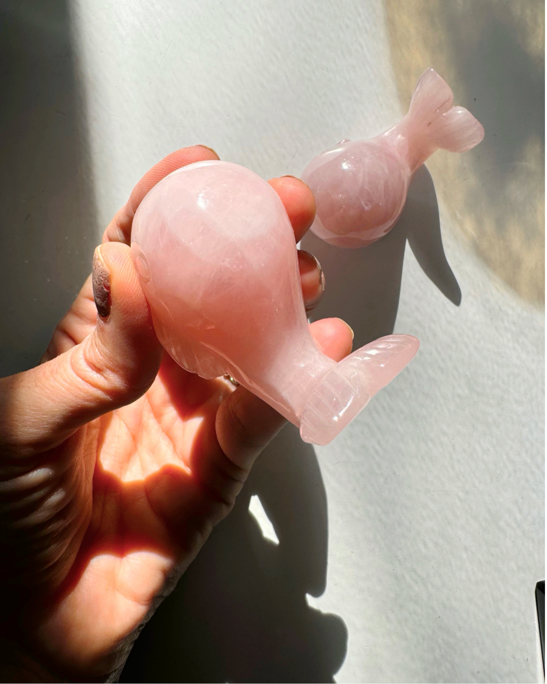 Rose Quartz Whales - Baltic Mermaid