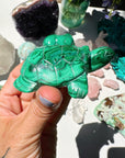 Hand Carved Malachite Turtle