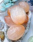 Peach Selenite Egg