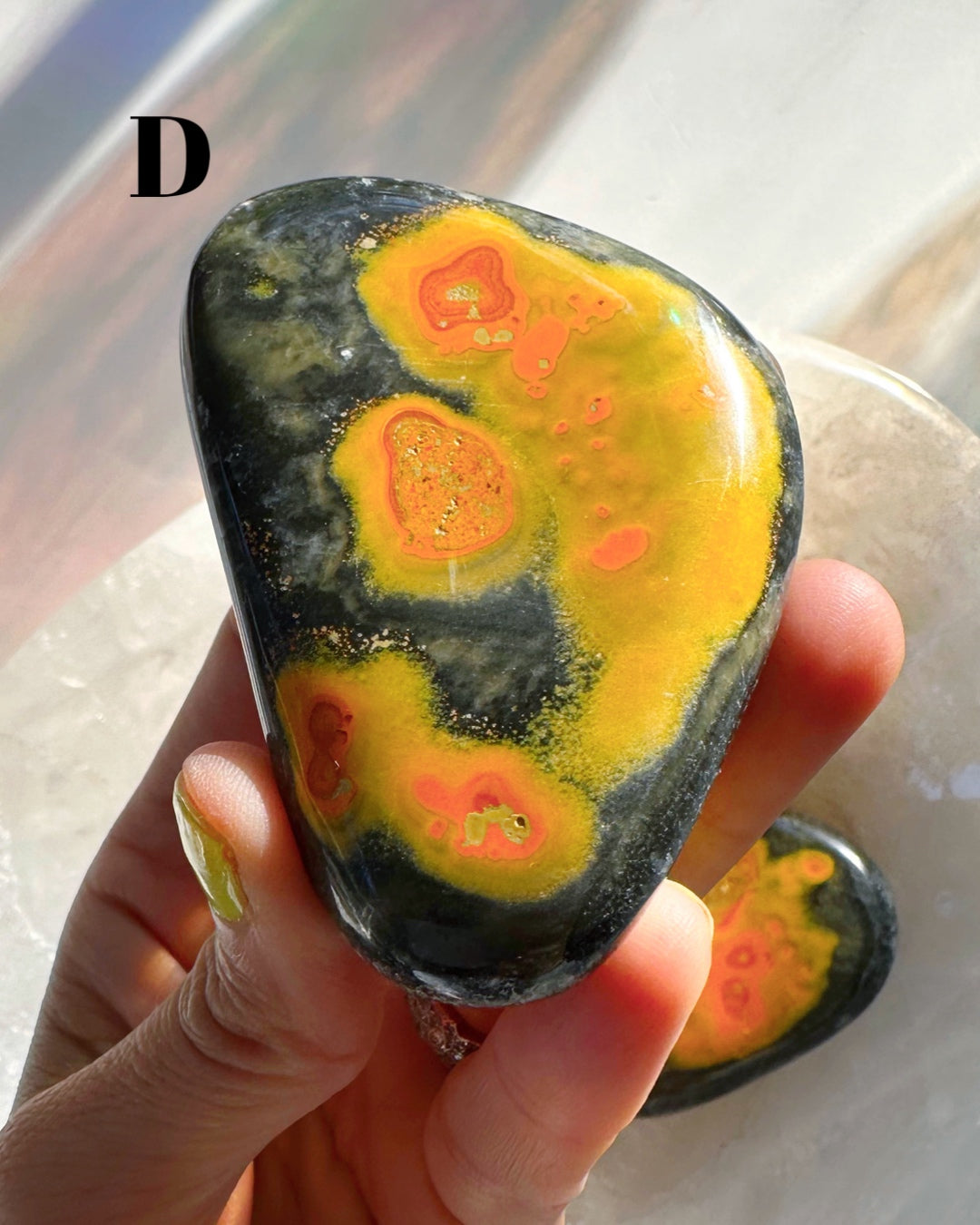 Bumblebee Jasper Palm Stones