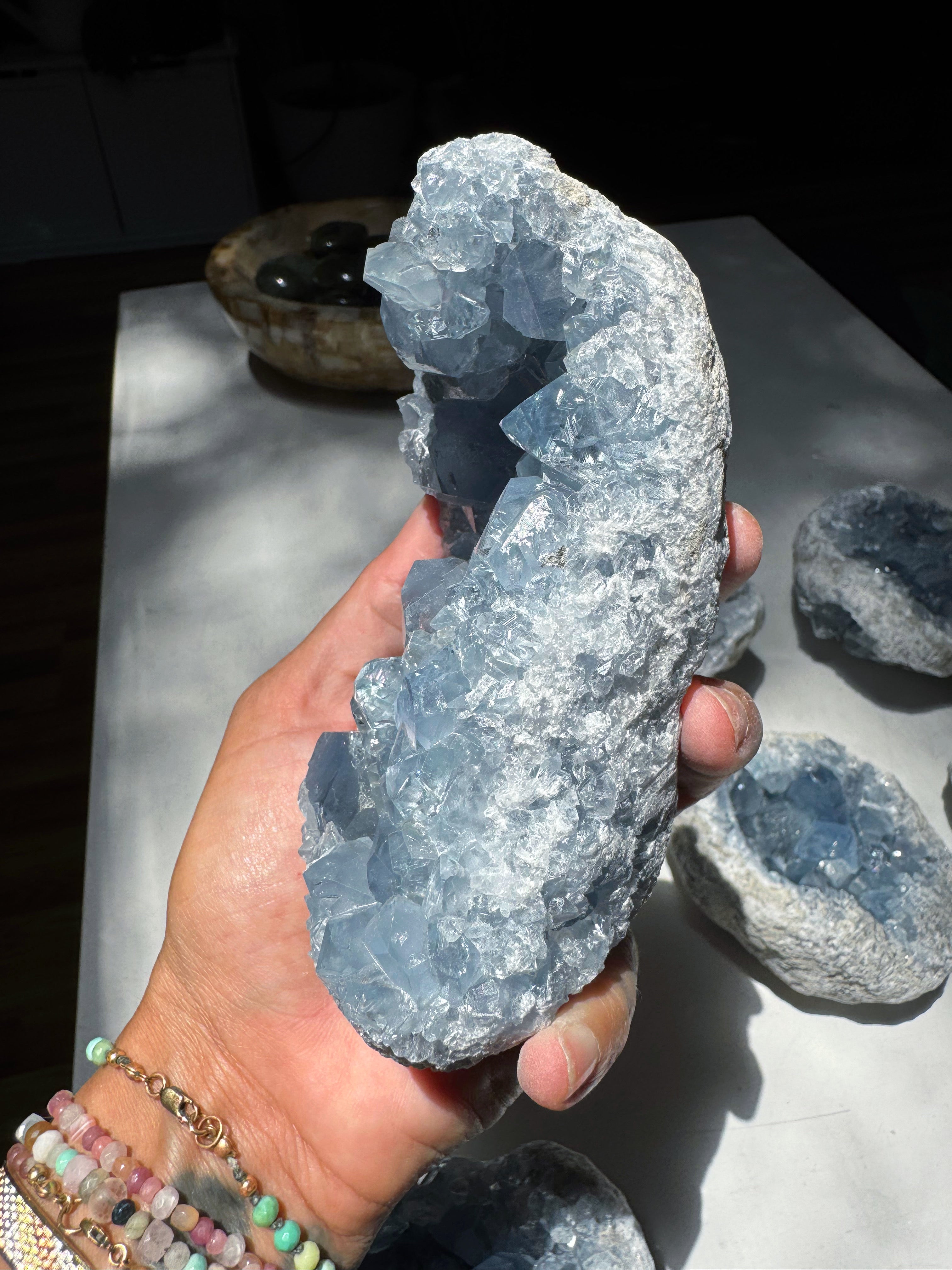Celestite Cluster Baltic Mermaid