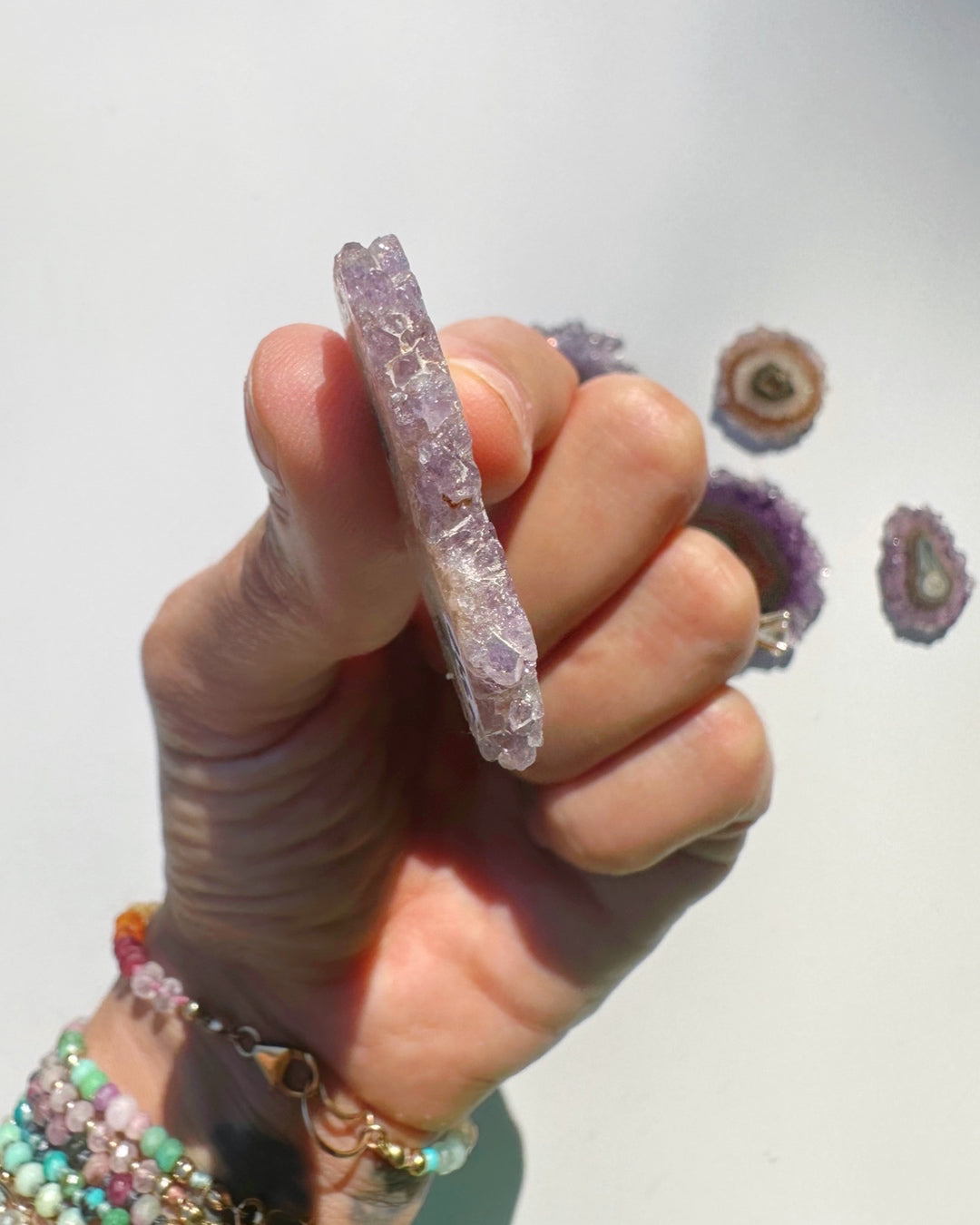 Amethyst Stalactite Slice E