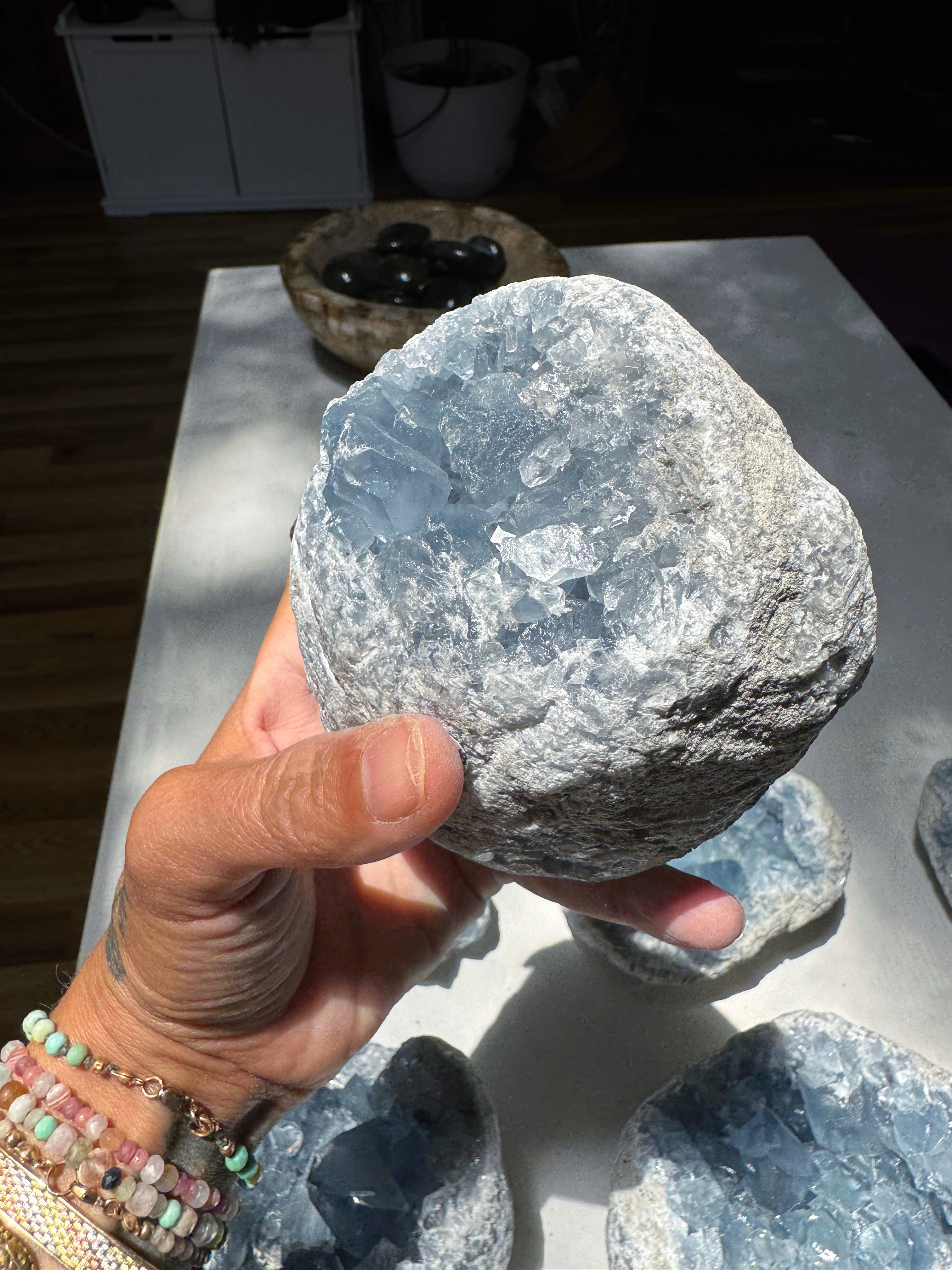 Celestite Cluster Baltic Mermaid