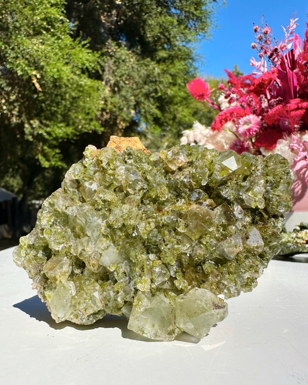 Epidote Quartz Cluster - Baltic Mermaid