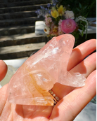 Hand Carved Rose Quartz Frog - Baltic Mermaid