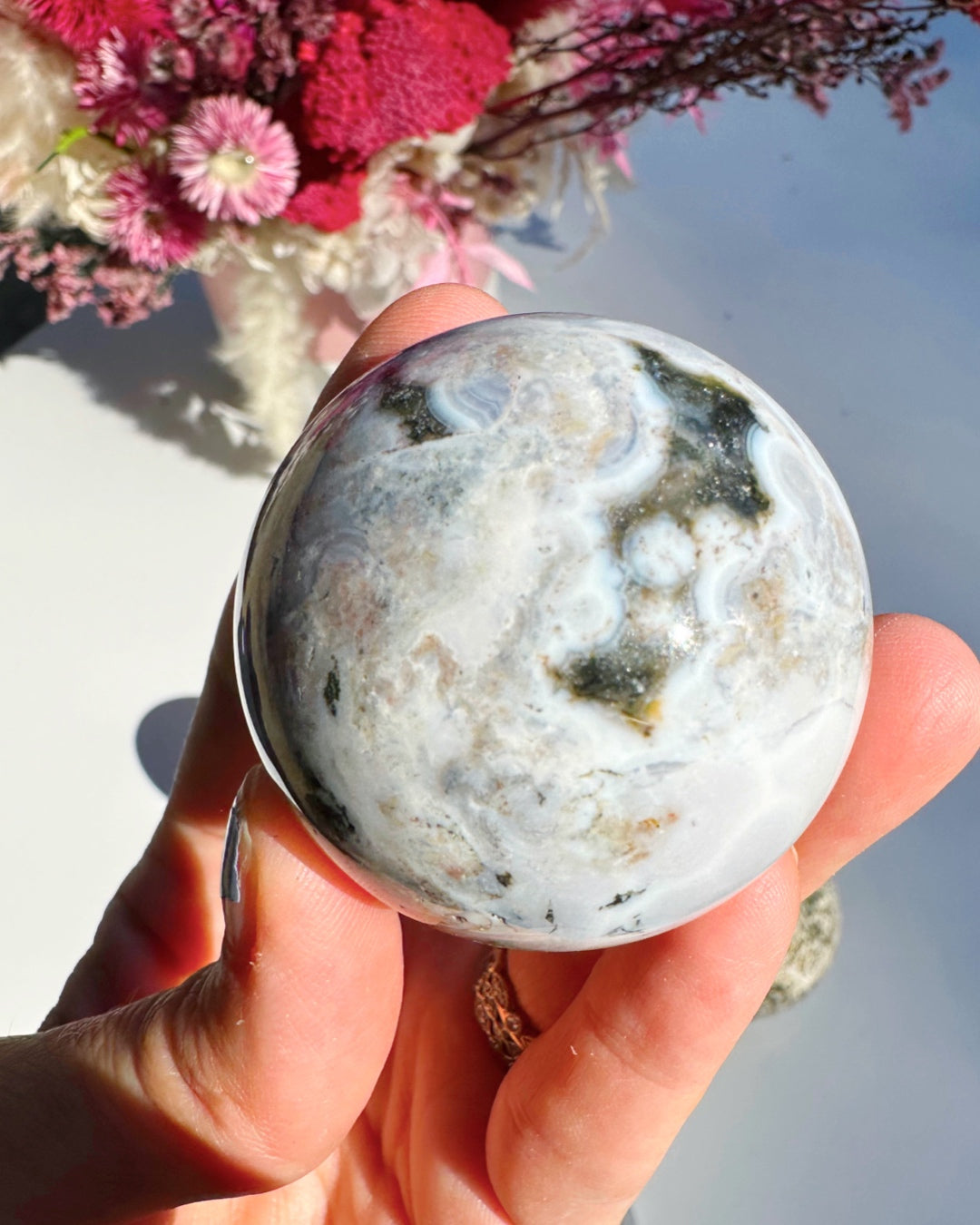 Ocean Jasper Sphere - Baltic Mermaid