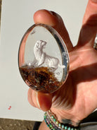 Intaglio Tiger Carved Chlorite Quartz/Garden Quartz  Cabochon Baltic Mermaid