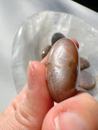 Sunstone & Peach Moonstone Palm Stone - G - Baltic Mermaid