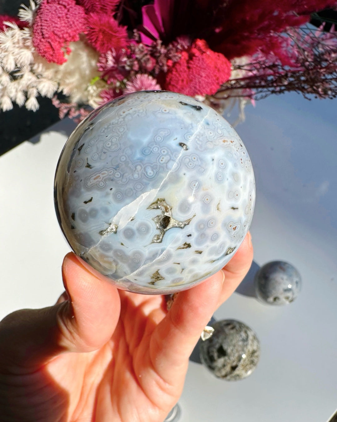 Ocean Jasper Sphere - Baltic Mermaid