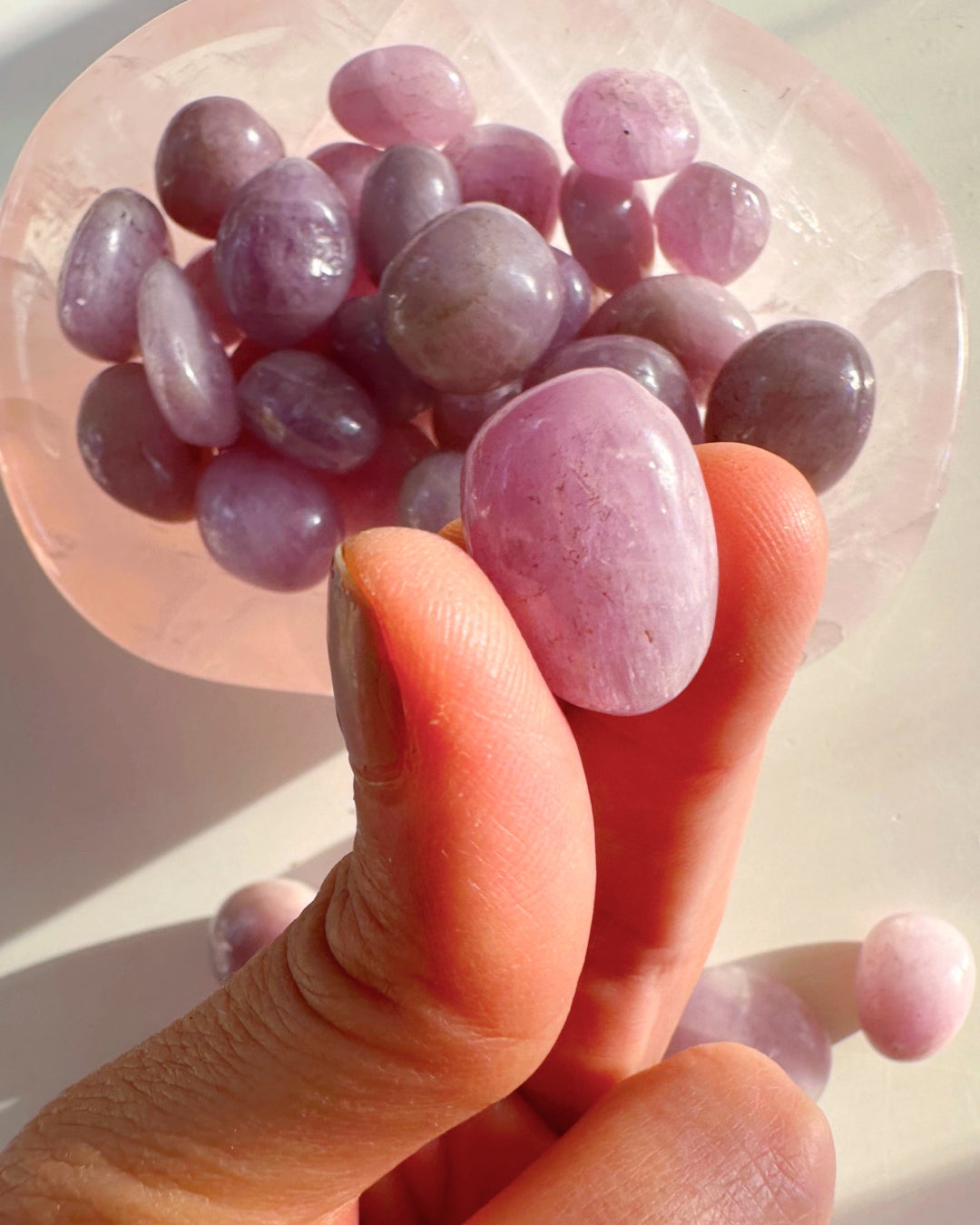 Kunzite Tumbled Stones - Baltic Mermaid