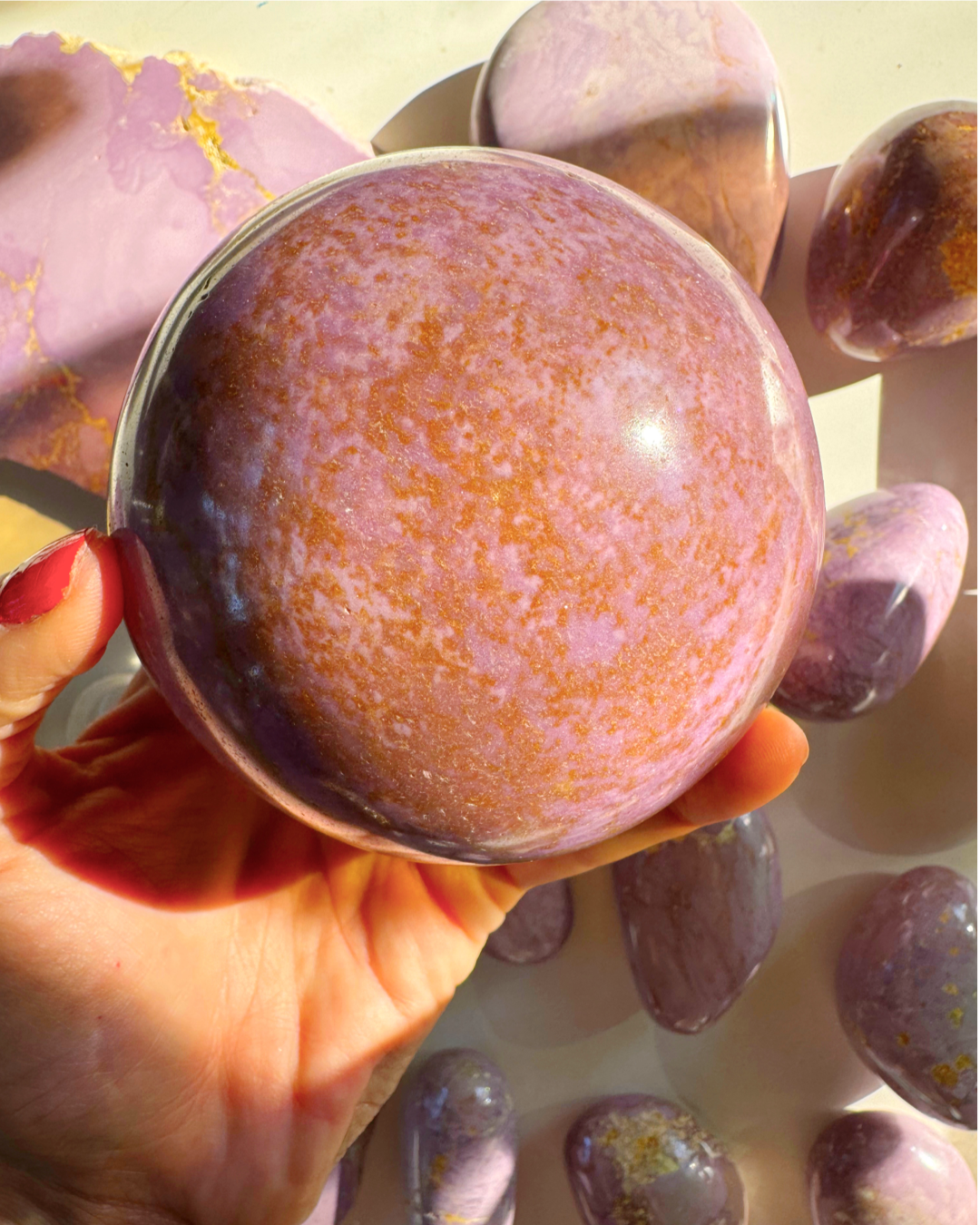 Phosphosiderite Large Sphere - AAA - Baltic Mermaid