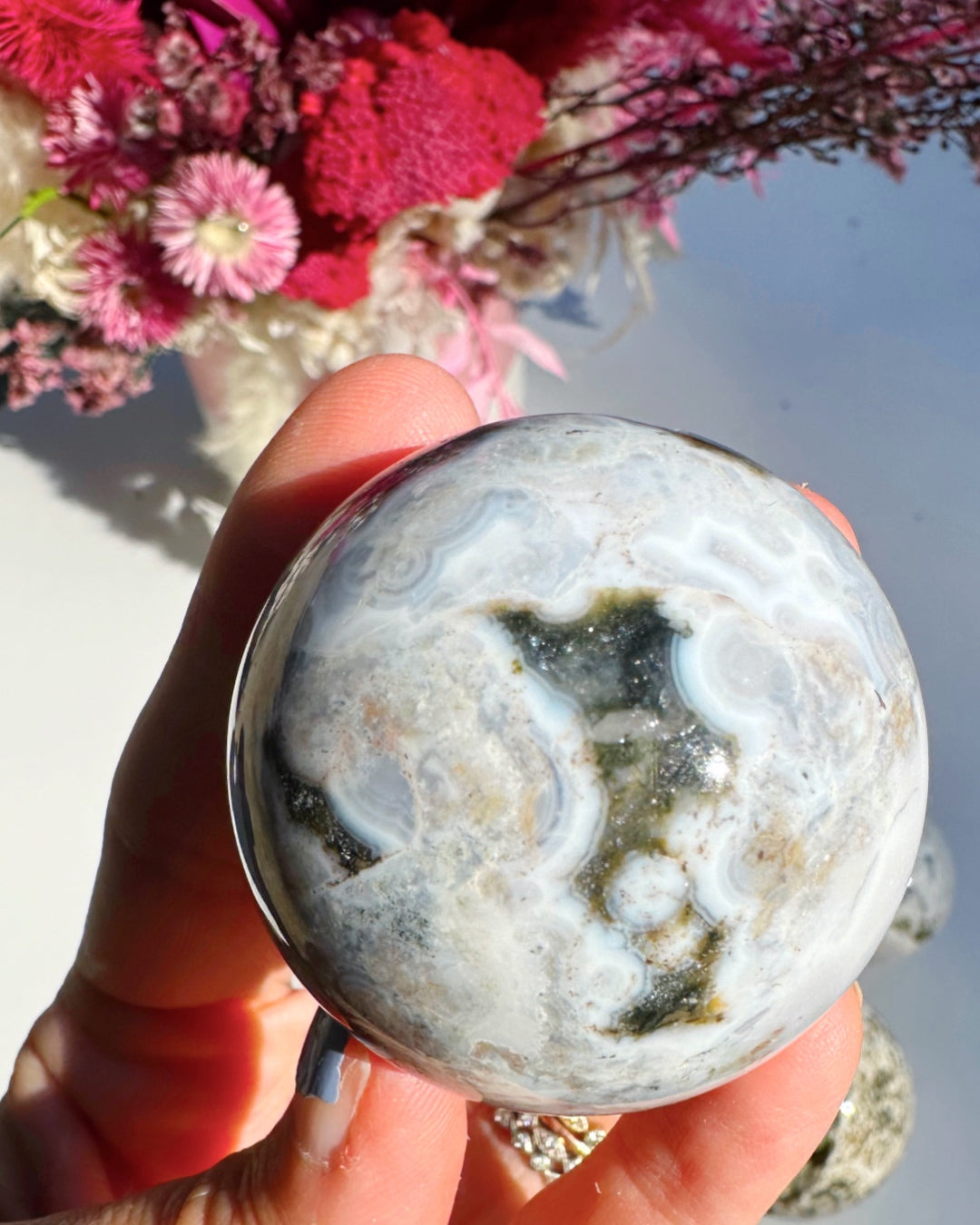 Ocean Jasper Sphere - Baltic Mermaid