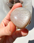 Sunstone & Peach Moonstone Palm Stone - D