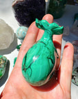 Hand Carved Malachite Whale