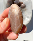 Sunstone & Peach Moonstone Palm Stone - B