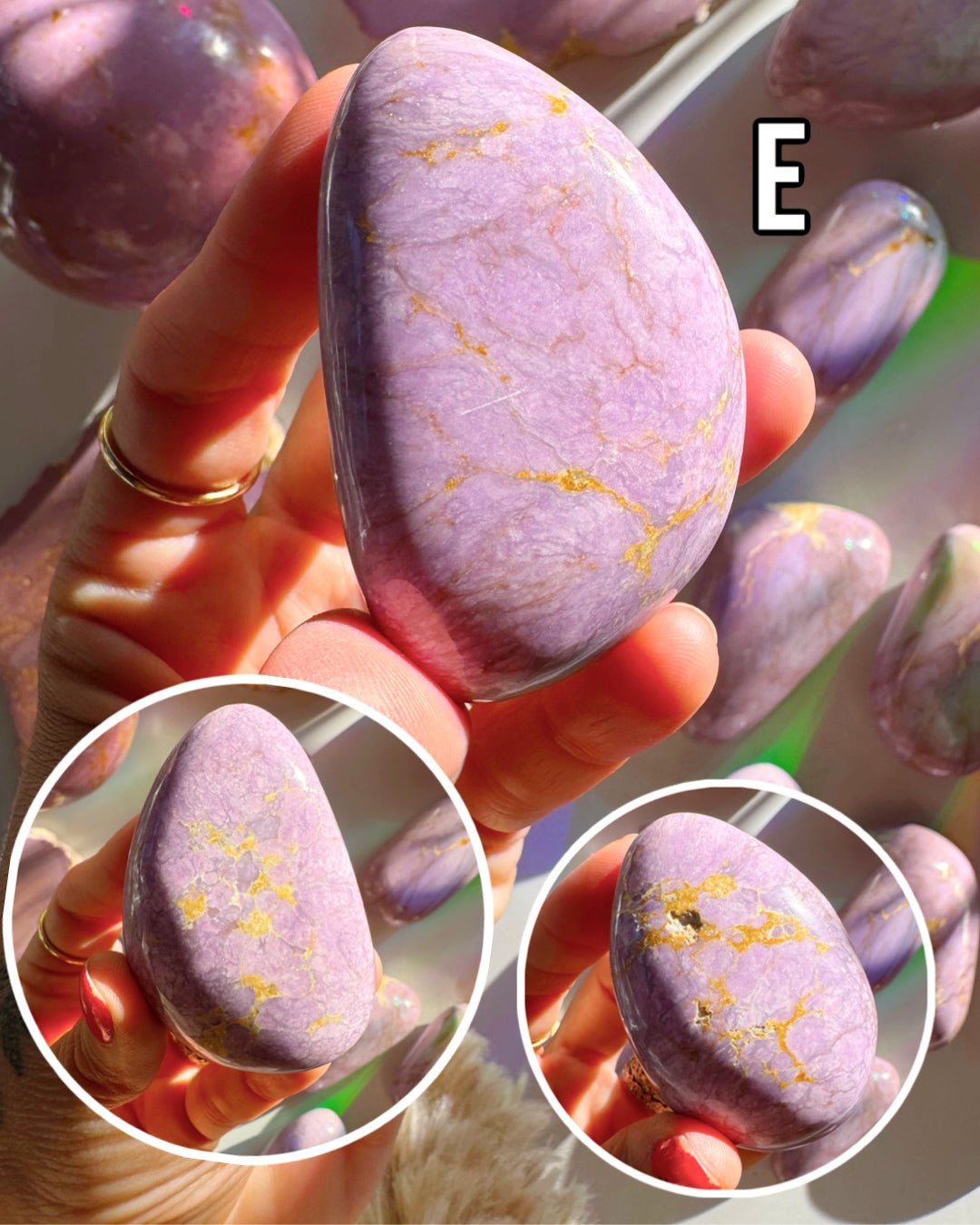 Phosphosiderite Palm Stones - AAA - Baltic Mermaid