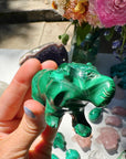 Hand Carved Malachite Lion