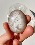 Sunstone & Peach Moonstone Palm Stone - Q