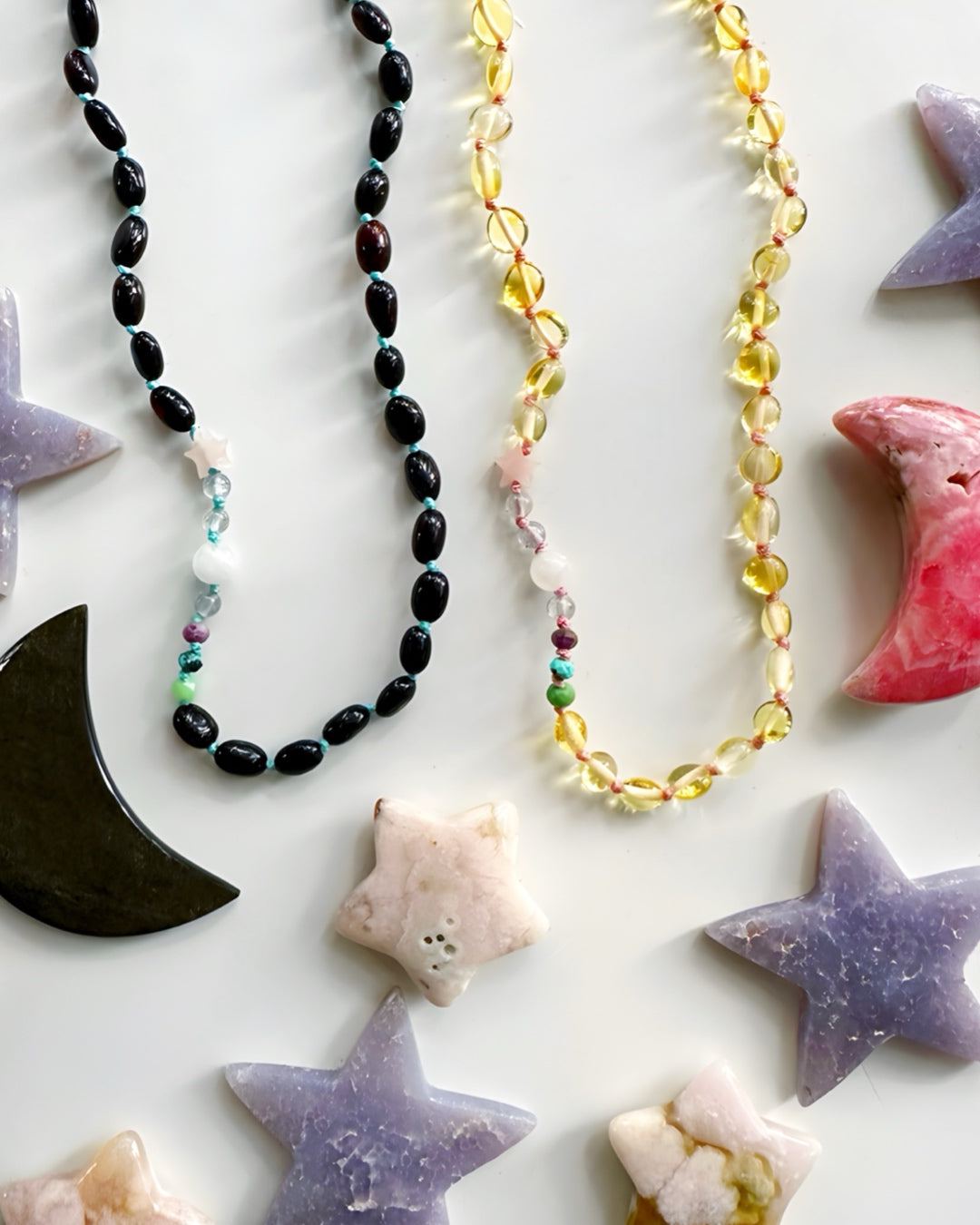 “Wish” Baltic Amber & Gemstone Necklace - Baltic Mermaid