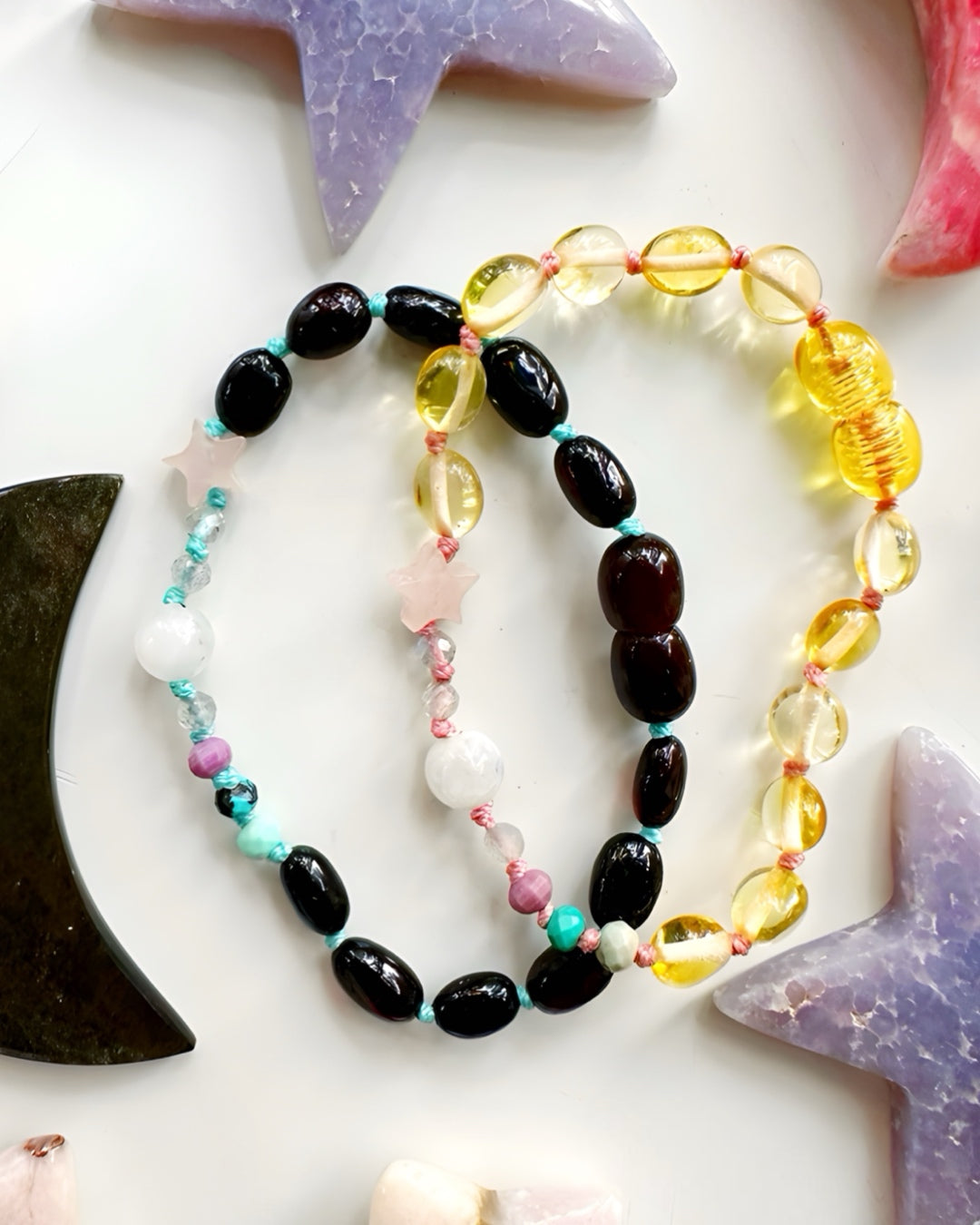 “Wish” Baltic Amber & Gemstone Bracelet - Baltic Mermaid