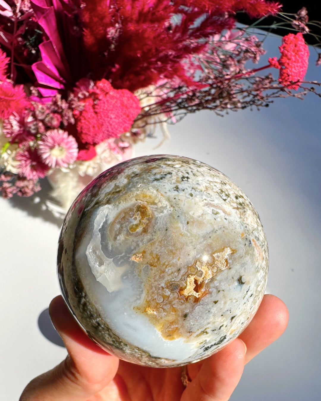 Ocean Jasper Sphere - Baltic Mermaid
