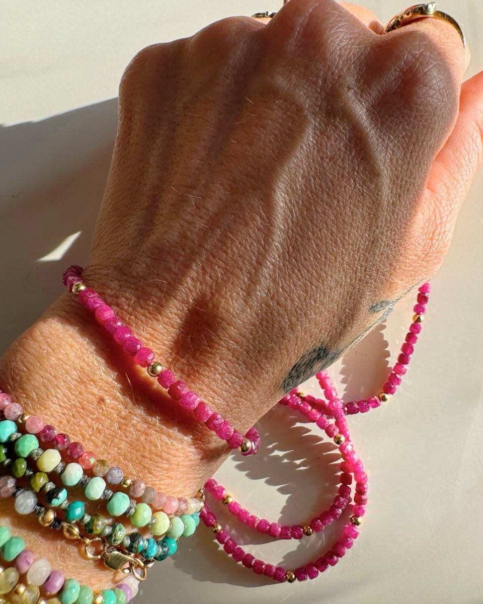 “Judy” - Ruby Gemstone Candy Bracelet – Baltic Mermaid