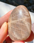 Sunstone & Peach Moonstone Palm Stone - L