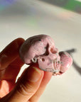 Rhodonite Skull