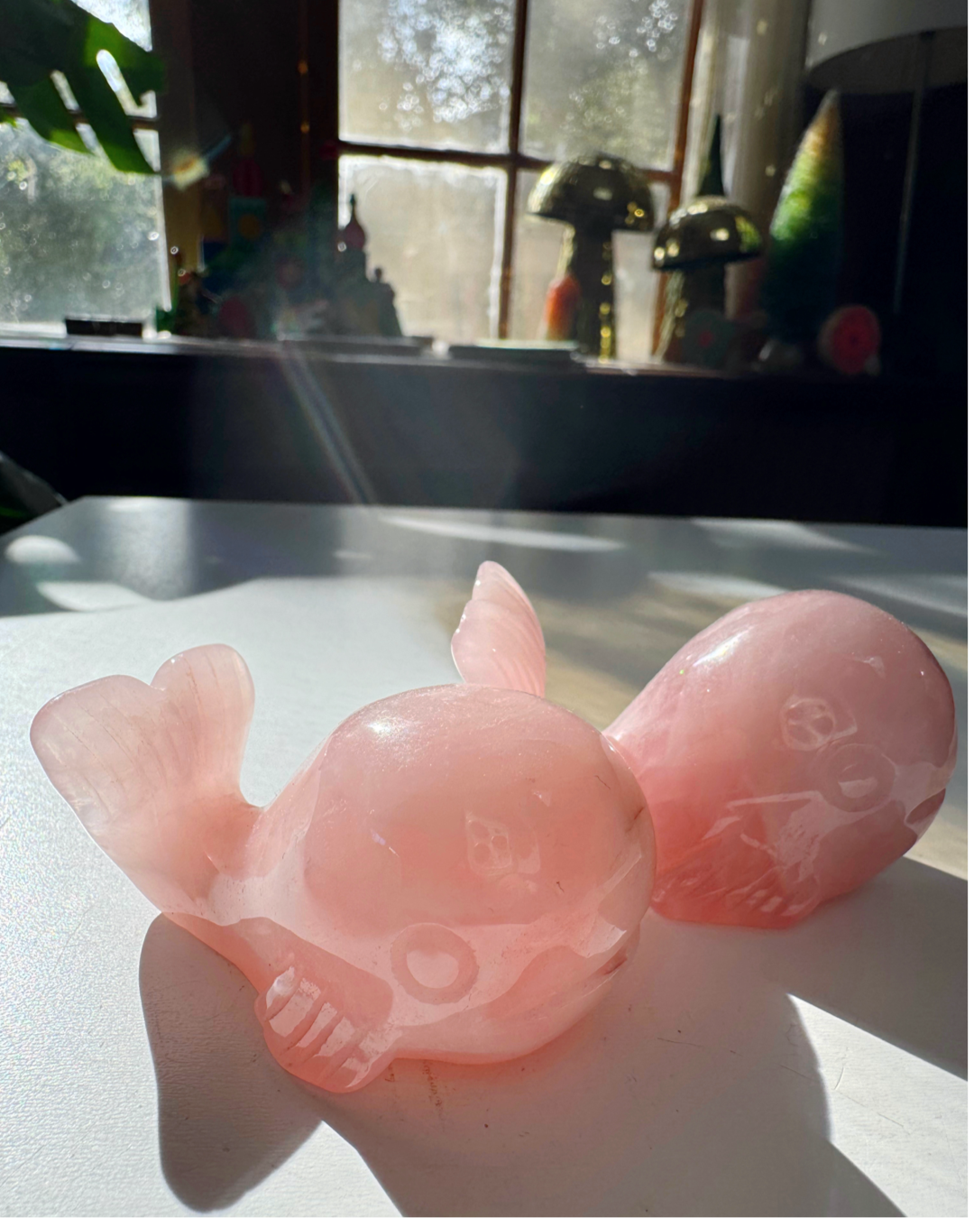 Rose Quartz Whales - Baltic Mermaid