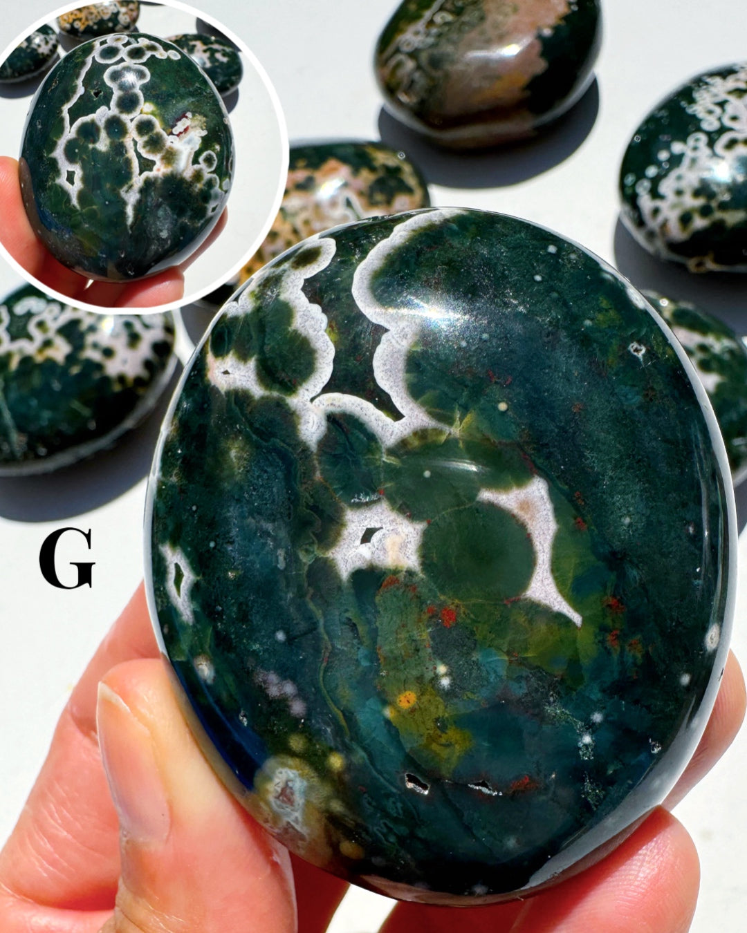 Ocean Jasper Palm Stones - Baltic Mermaid