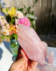 Double Terminated Rose Quartz Point w/ Iron Inclusions