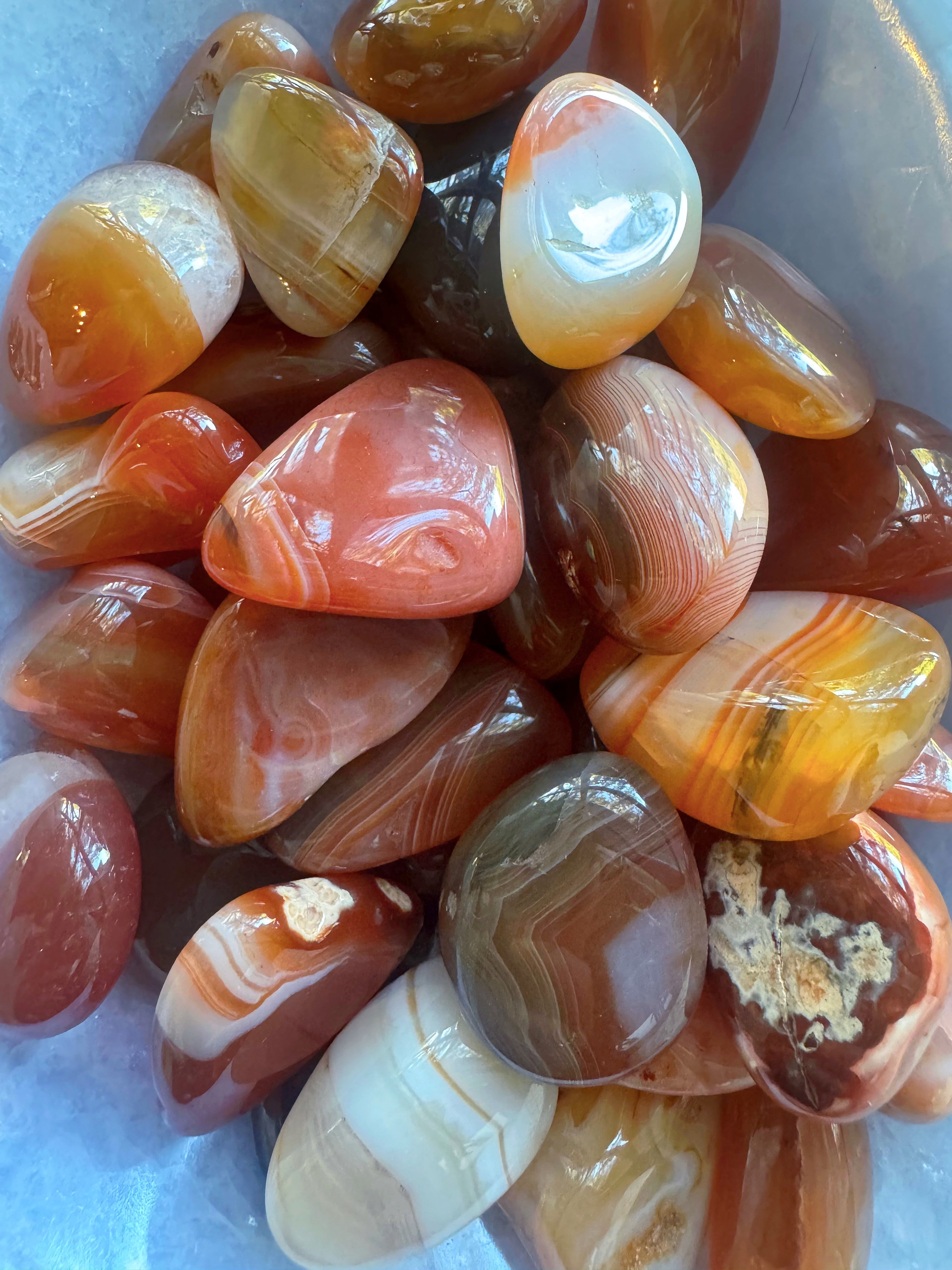Carnelian Tumbled Stones Baltic Mermaid