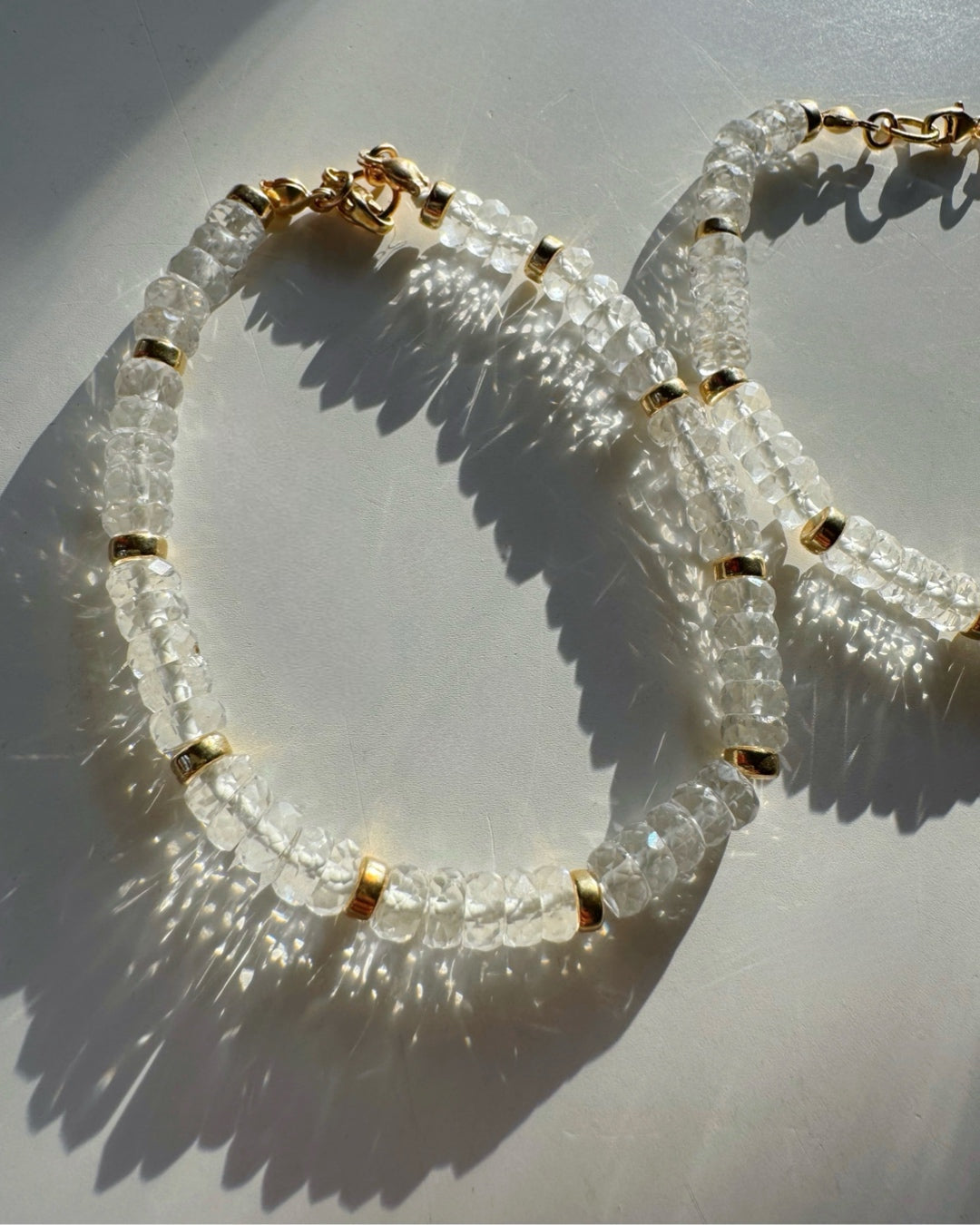 “Rihanna” - White Topaz Gemstone Candy Bracelet - Baltic Mermaid