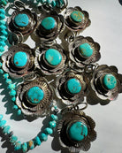 “Chelsea” - Turquoise & Sterling Silver Necklace w/ Flower  Pendant - Baltic Mermaid