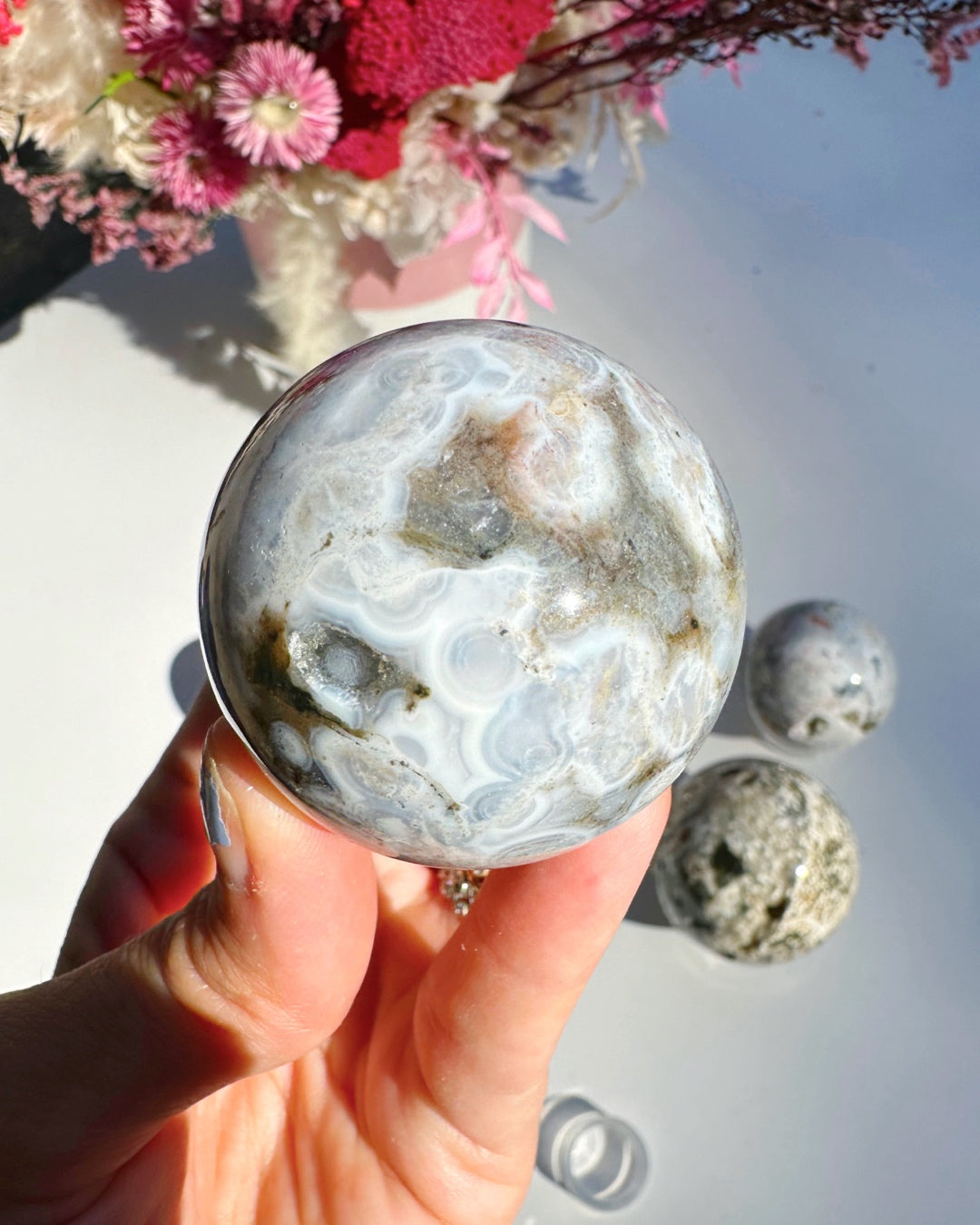 Ocean Jasper Sphere - Baltic Mermaid